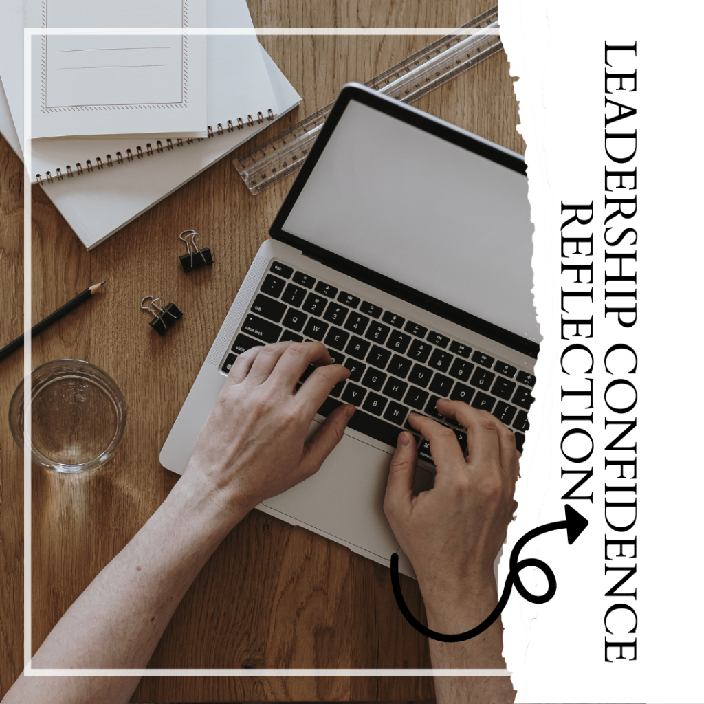 Cover page for leadership confidence reflection