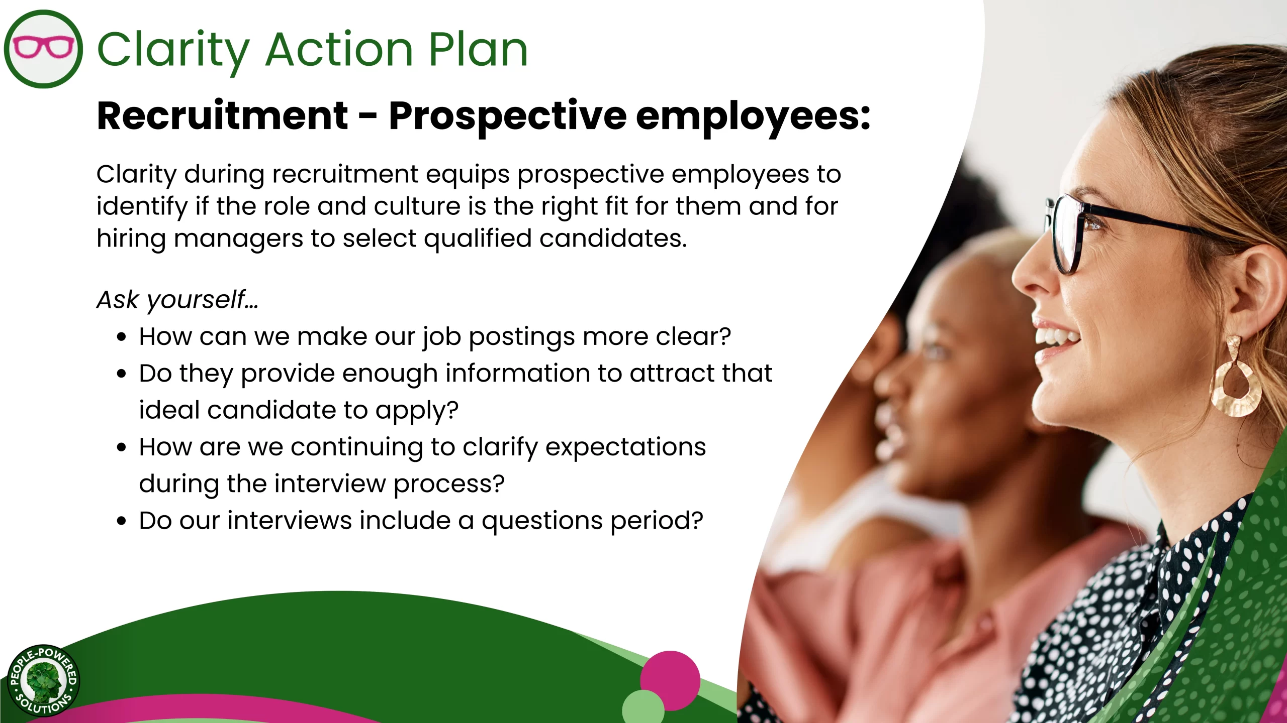 Clarity Map for recruiting prospective employees